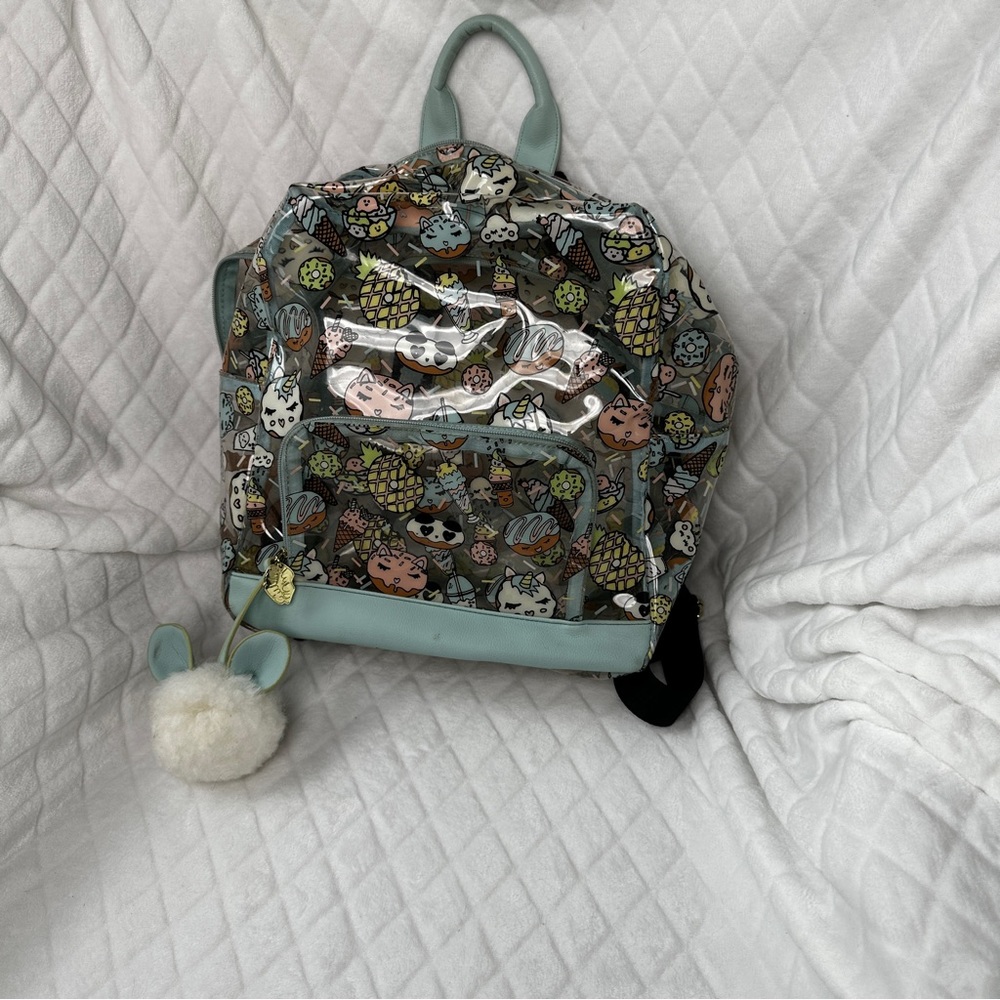 Betsey Johnson Clear Medium Backpack Transparent … - image 2